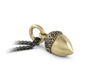 Acorn Necklace - Bronze Acorn Pendant