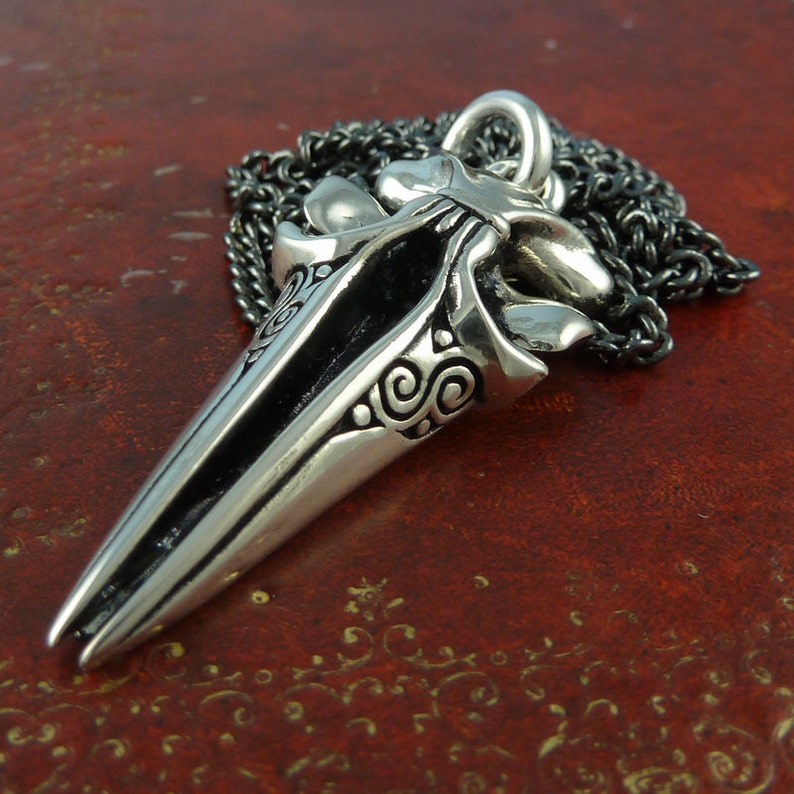 Whale Necklace Antique Silver Whale Skull Pendant image 3