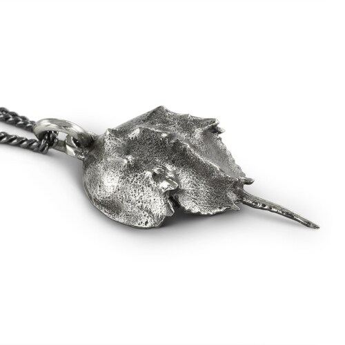 Horseshoe Crab Necklace Antique Silver Horseshoe Crab Etsy