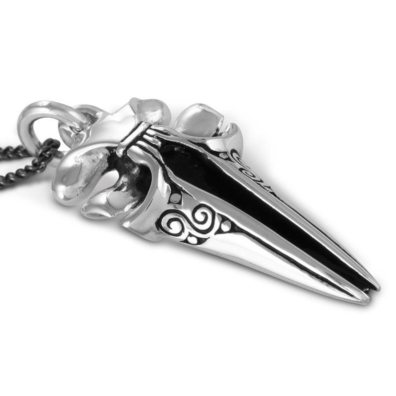 Whale Necklace Antique Silver Whale Skull Pendant image 1