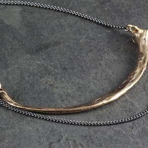 Snake Rib Necklace Bronze Python Rib Necklace Bronze Bone Necklace image 3