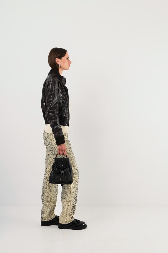 Roberto Cavalli python print pants — 2000s Y2K vi… - image 7