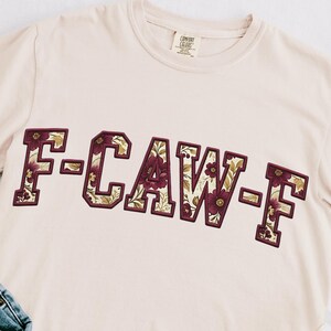 FCAWF Floral PNG, Funny Sarcastic Quote Graphic, Floral College Patch Style Design, Retro Trendy Shirt Sublimation Download