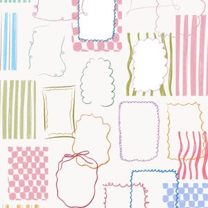 Whimsical Wedding Clipart - Hand-painted Whimsy Frames - Coloured ...