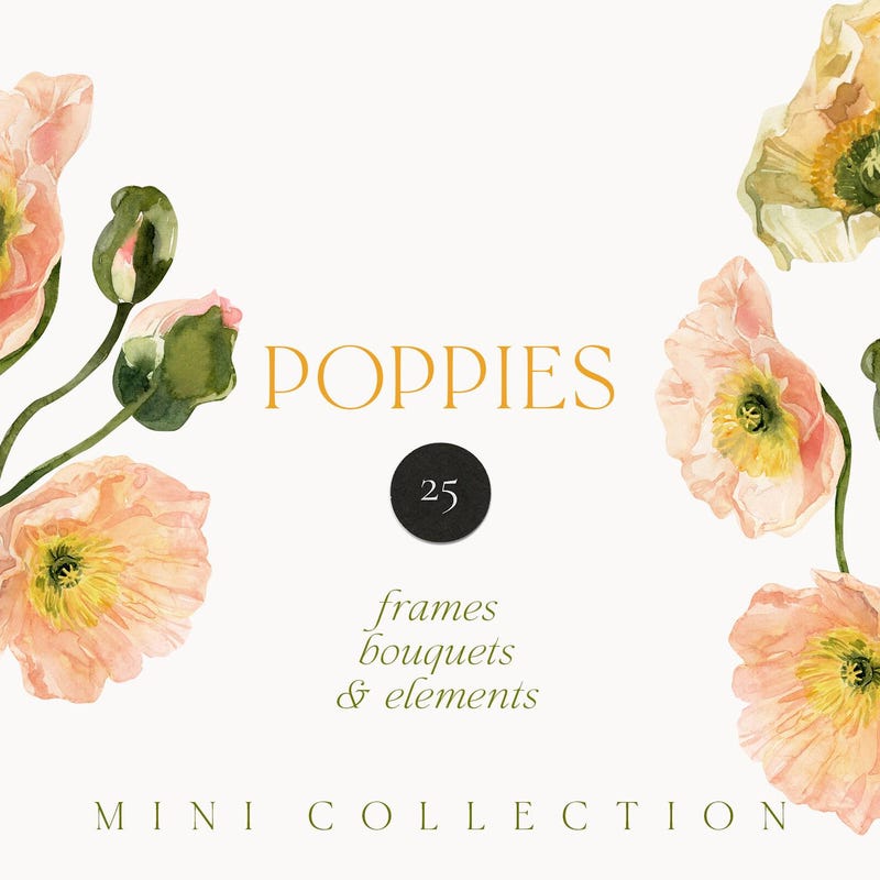 Full Spring Line Svg Poppy Logo - Etsy