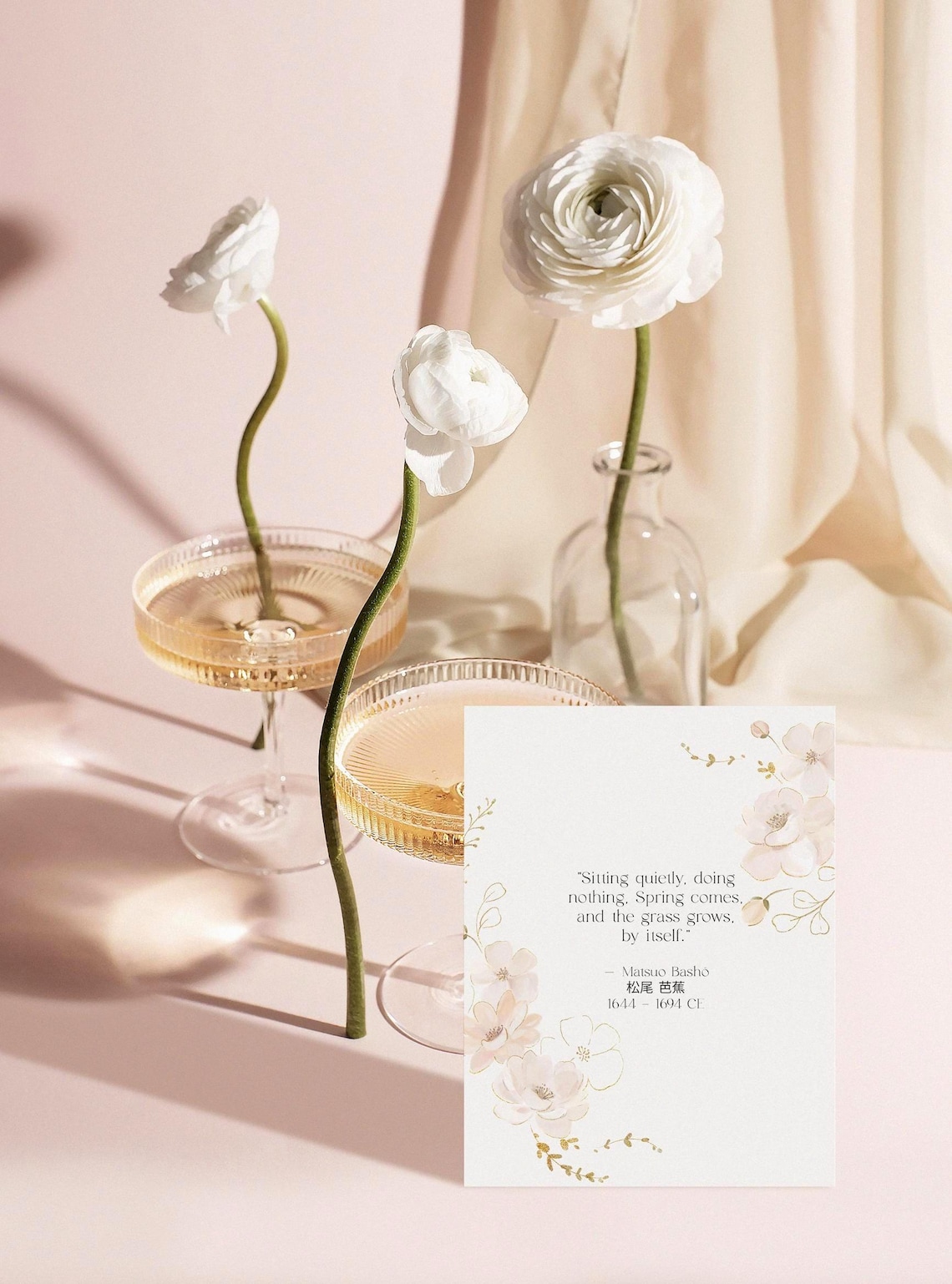 Clipart floral em tons de rosa - Flores neutras em aquarela nos tons de ...