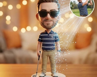 Custom Golf Bobblehead Style 3D Figure, Personalized Character Gift, Birthday Keepsake