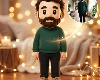 Personalized Chibi Figurine, Custom Cartoon Mini Me, 3D Printed Keepsake