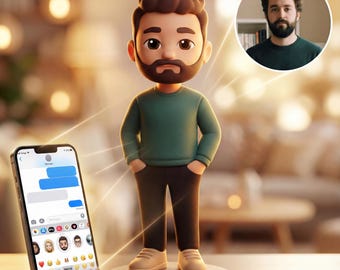 Custom Memoji 3D Figure from Photo, Personalized Character, Couple, Family, Friend, Birthday, Boss