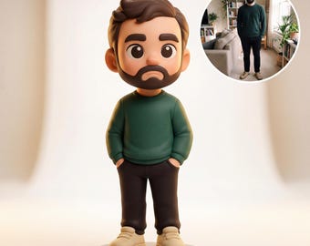 Custom Pop 3D Action Figure from Photo, Personalised Cartoon Figurine Gift Couple, Family, Friend