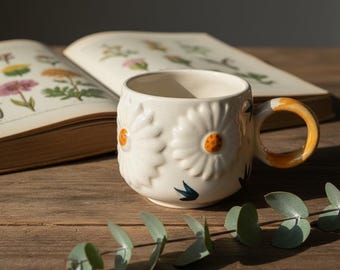 Tazza margherita fatta a mano: tazza da caffè in ceramica Cottagecore