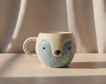 Handgemachte Keramik Igel Becher, Tierliebhaber Kaffeetasse