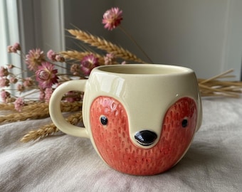 Handgemachte Igel-Tasse: Skurrile Keramik Kaffeetasse