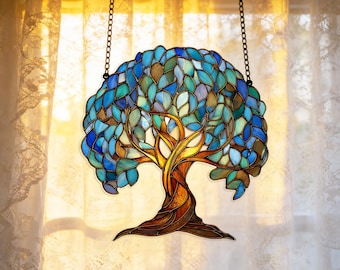 Tree of Life Suncatcher, Acrylic Trees Light Catcher, Tree of Life Window Hanging, Farmhouse Home Decor, Natured Inspired Acrylic Ornament
