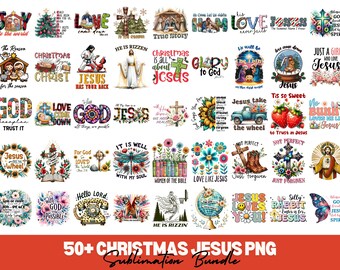 Christian Jesus PNG Bundle, Faith Quotes, Cross Designs (Digital Download)