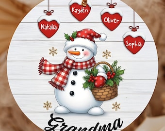 Personalized Gingerbread Christmas Ornament 2025, Grandma & Grandpa's Perfect Batch, Cookie Ornament, Custom Cookie Family Ornament