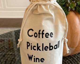 Pickleball wine gift bag