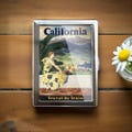 California Vintage Metal Cigarette Case Art Nouveau Metal Wallet Storage Box Wallet Business Card Holder product logo