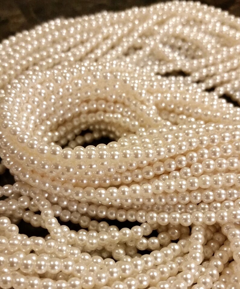 SEED PEARL BEADS : Superb vintage imitation 2mm seed pearl | Etsy