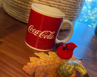 Coca Cola Ceramic Mug Vintage Gibson Coke Collectible Drinking Coffee Tea Cocoa Cup Red and White Famous Beverage Company Collectors Gift