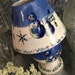 wbckpatrick1 reviewed Snowman Candle Holder Vintage Ceramic Votive Tealight Candle Burner Winter Christmas Home Decor Hand Painted Blue Snowmen and Snowflakes