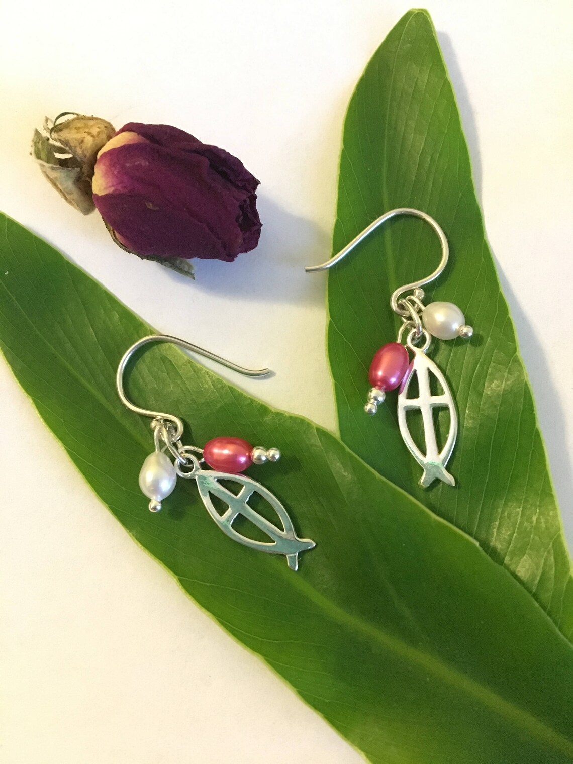 Christian Cross Earrings Religious Jewelry Handmade Sterling Etsy