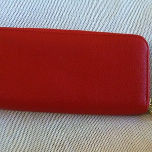 Red and Gold Wallet Vintage Faux Leather Red Clutch Small - Etsy