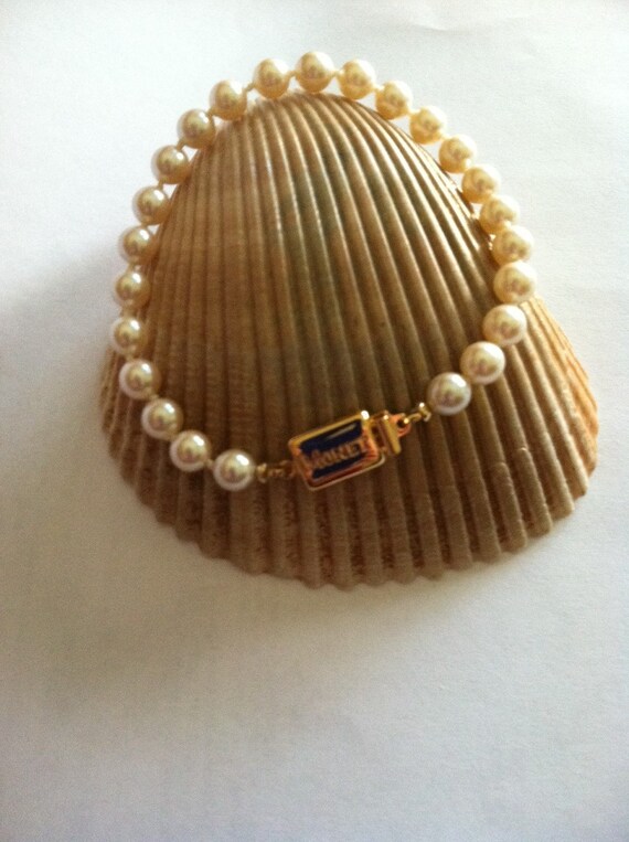Pearl Bracelet, White Bracelet, Vintage Ivory Pea… - image 3