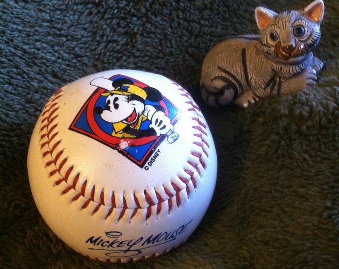 Walt Disney Baseball Vintage Collectible Signed by Mickey Mouse Goofy