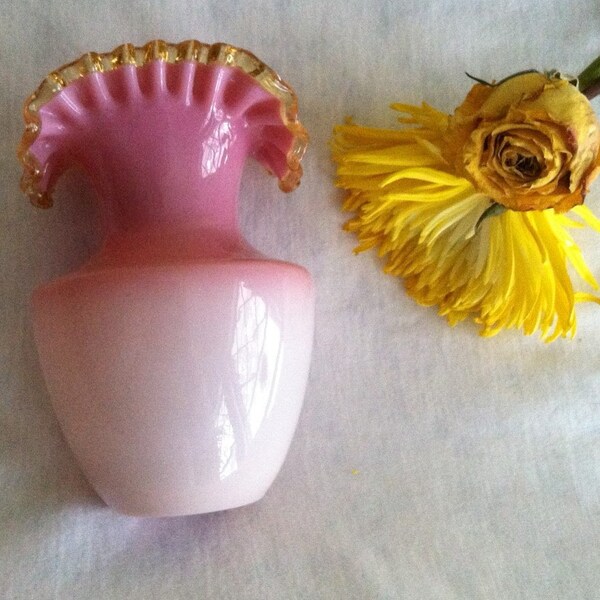 Satin Glass Vase Etsy