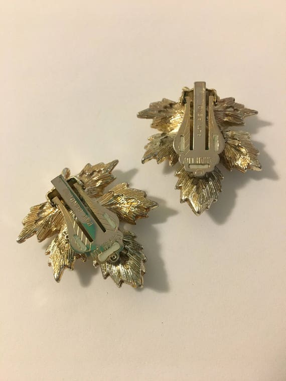 Leaf Earrings Vintage Sarah Coventry Gold and Sil… - image 9