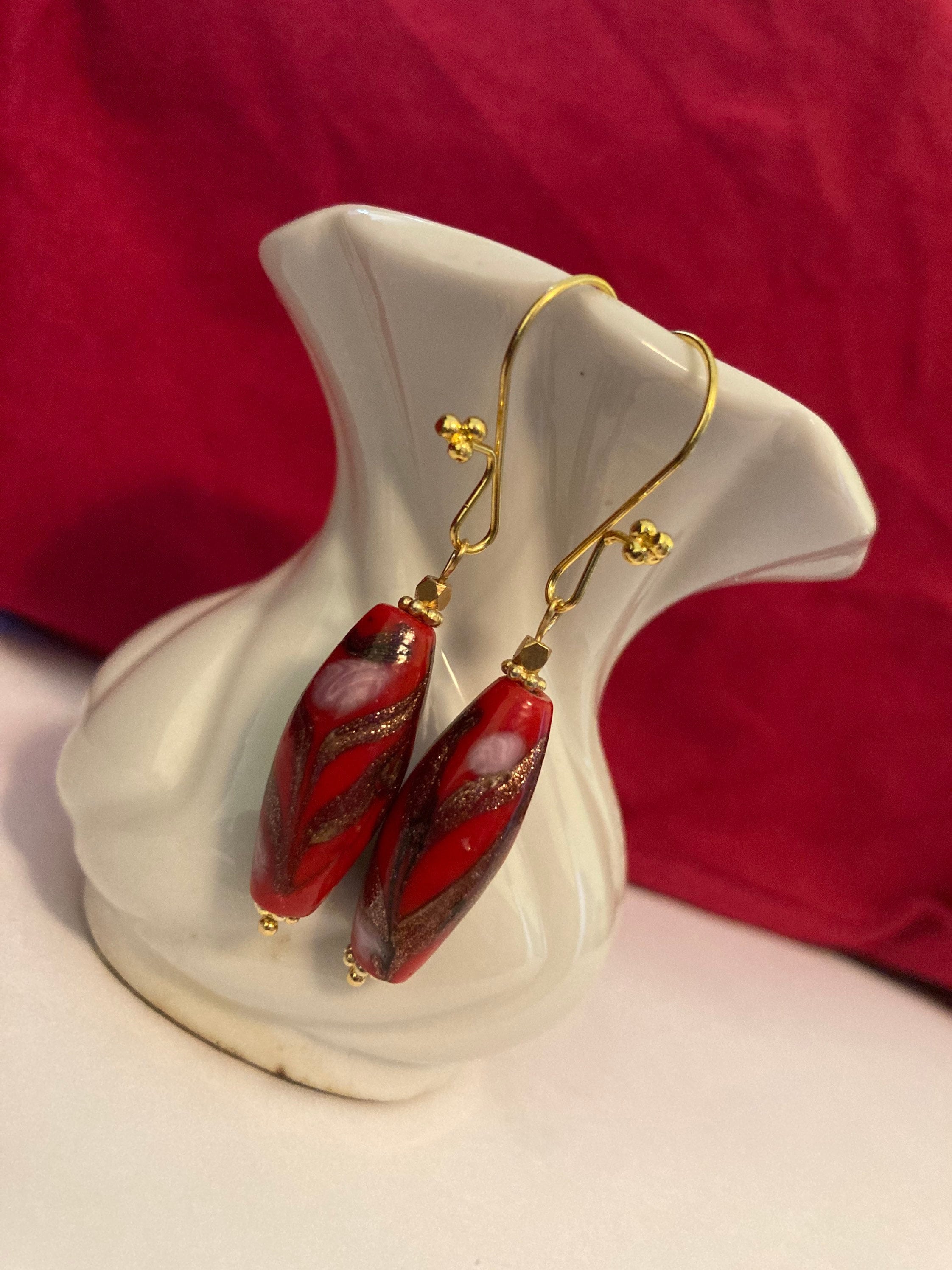 Murano Glass Drop Earrings
