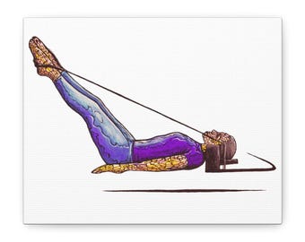 Lienzo, Pilates Reformer PIES CON CORREAS