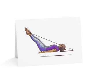 10 Greeting Cards Pilates Reformer Feet In Straps