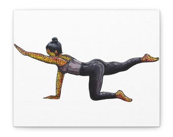 Canvas Yoga/Pilates, Perro pájaro