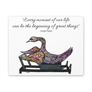 Canvas, Pilates Reformer Swan with Pilates quote image 6