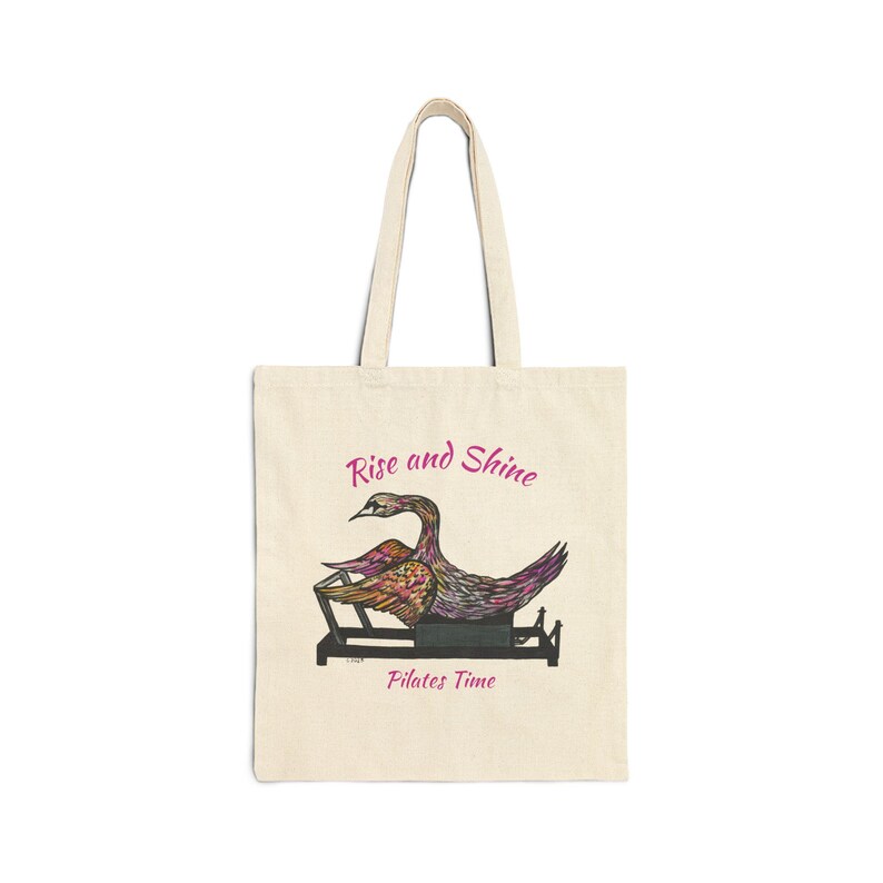 Studio bag, Pilates Reformer SWAN Canvas Tote Bag image 1