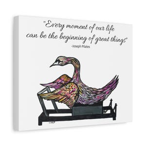 Canvas, Pilates Reformer Swan with Pilates quote image 7
