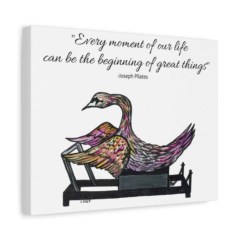 Canvas, Pilates Reformer Swan with Pilates quote image 7