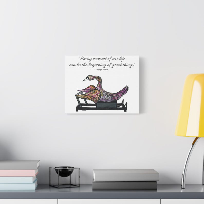 Canvas, Pilates Reformer Swan with Pilates quote image 8