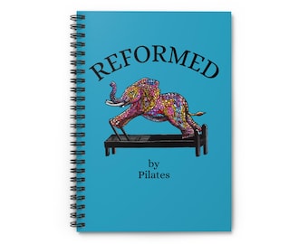 Spiral Notebook - Pilates Reformer Elephant- Ruled Line