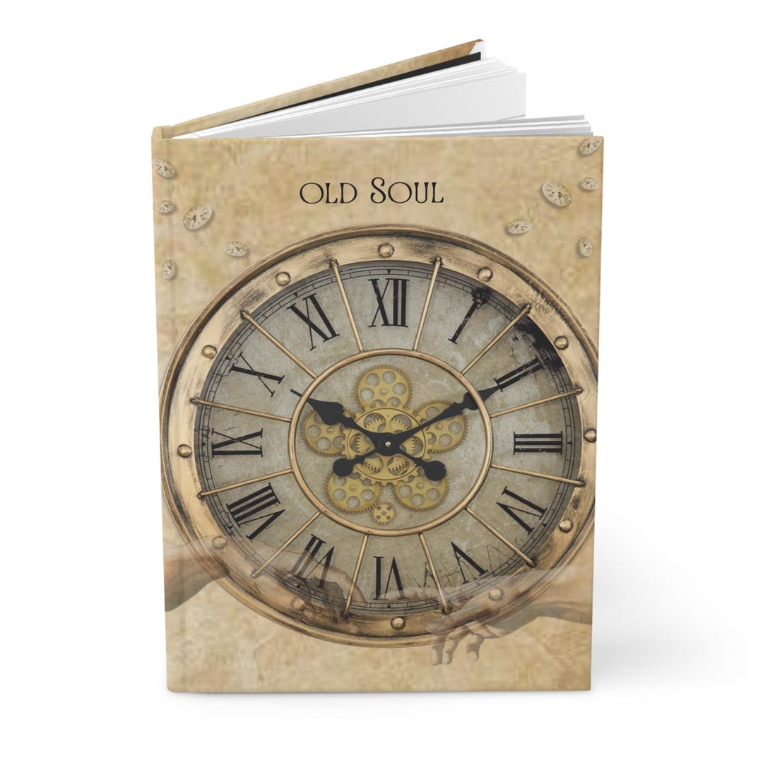 Old Soul Steampunk Journal | Vintage Clock Hardcover Notebook, Lined ...