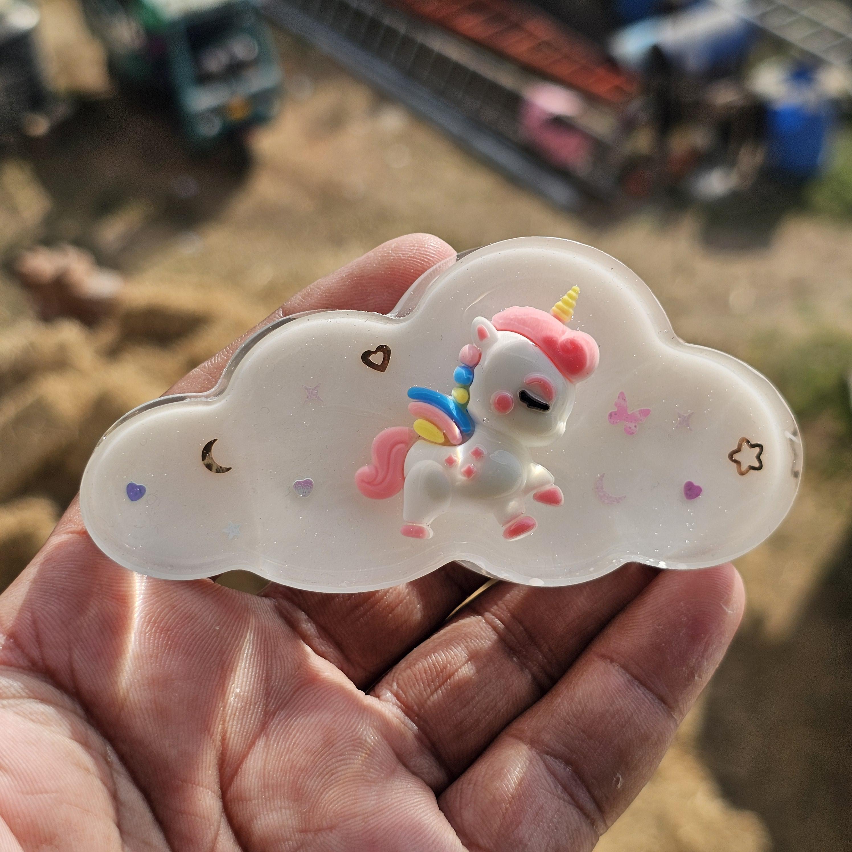 3d Unicorn Fridge Magnet, Rainbow Mane, Resin Art Decor - Etsy