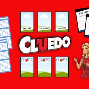 Custom Murder Mystery Game Template: DIY Board Game Cards (Instant Download)