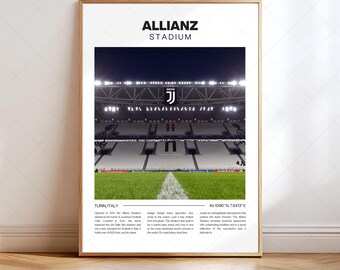 Juventus Allianz Stadium Poster, Digital Print, Football Gifts, Collector Art, Sports Venue, High Resolution Instant Download