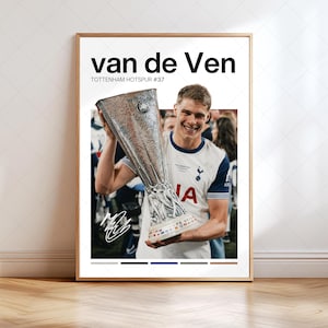 Plakat Micky'ego van de Vena, wydruk cyfrowy Tottenham Hotspur, prezenty piłkarskie (pobieranie natychmiastowe)