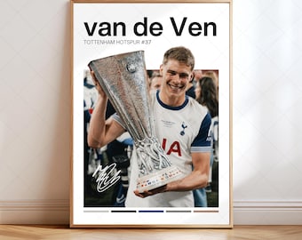 Micky van de Ven Poster, Tottenham Hotspur Digital Print, Soccer/Football Gifts (Instant Download)