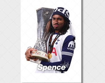 Djed Spence Poster, Tottenham Hotspur Minimalist Digital Print, Soccer/Football Gift, Sports Player, High Resolution (Instant Download)