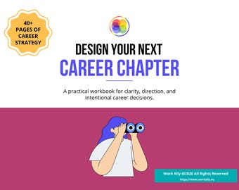 Design Your Next Career Chapter: Find Clarity, Purpose & Direction | Instant Download | Canva Editable |A4 A5 HP US Letter | Color + B/W