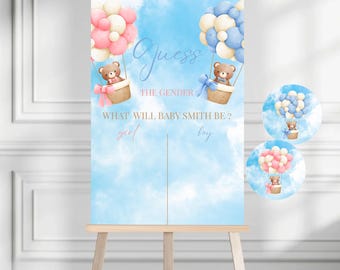 Gender Reveal Voting Board | Baby Boy or Girl Gender Reveal Game | Instant Download